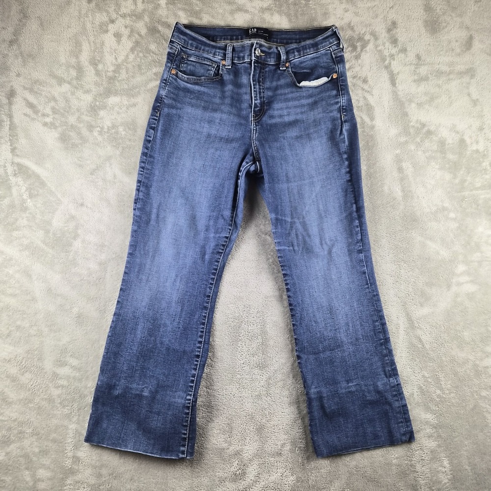 Gap Baby Boot Jeans Women 12 31R Blue Denim Stretch Bootcut Mid Rise Classic Y2K